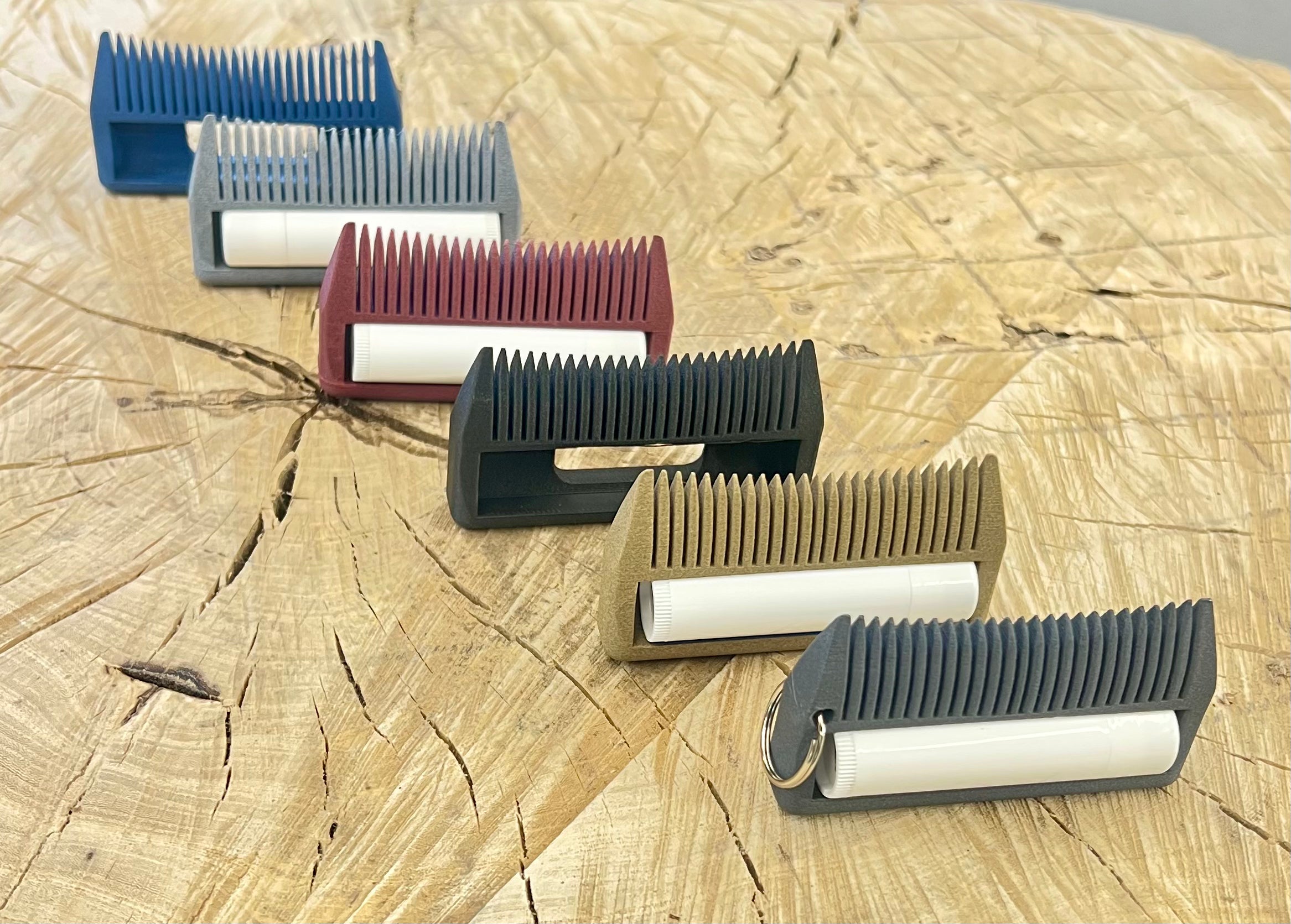 GroomStik™ — Mustache & Beard Comb with Built-In Balm Holder